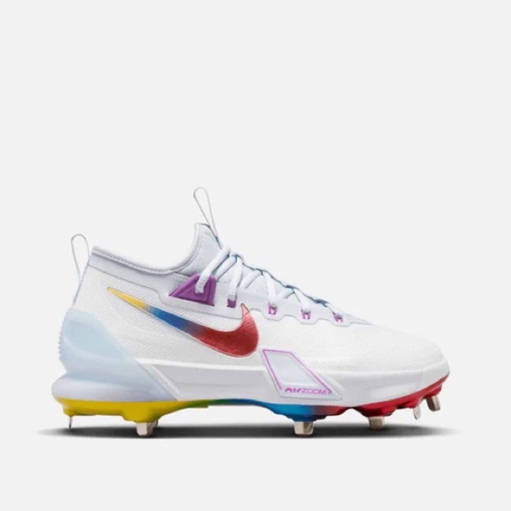 NEW Nike Force sz 10.5 Womens Zoom Trout 9 Elite Mid Rainbow Baseball Cleats